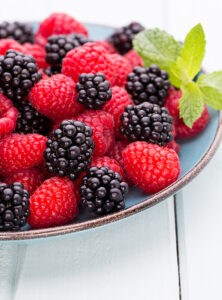 Sugarcoma foods image - plate of rasberries